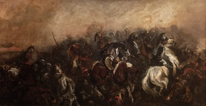 Framed Print : The Battle of Mozhaisk 1812, between 1835-1840, around 1840. Creator: Piotr Michalowski Framed Print : The Battle of Mozhaisk 1812, between 1835-1840, around 1840. Creator: Piotr Michalowski