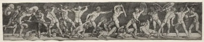 Framed Print : Battle of Naked Men. Creator: Barthel Beham (German, 1502-1540) Framed Print : Battle of Naked Men. Creator: Barthel Beham (German, 1502-1540)