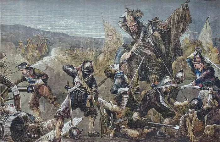 Framed Print : The Battle of Naseby, 14 June 1645, (c1880). Creator: Unknown. The Battle of Naseby, 14 June 1645, (c1880). Creator: Unknown Framed Print : The Battle of Naseby, 14 June 1645, (c1880). Creator: Unknown. The Battle of Naseby, 14 June 1645, (c1880). Creator: Unknown