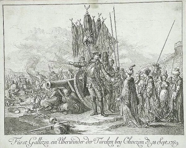 Battle Near Choczim on Sept, 18 1769. Creator: Unknown