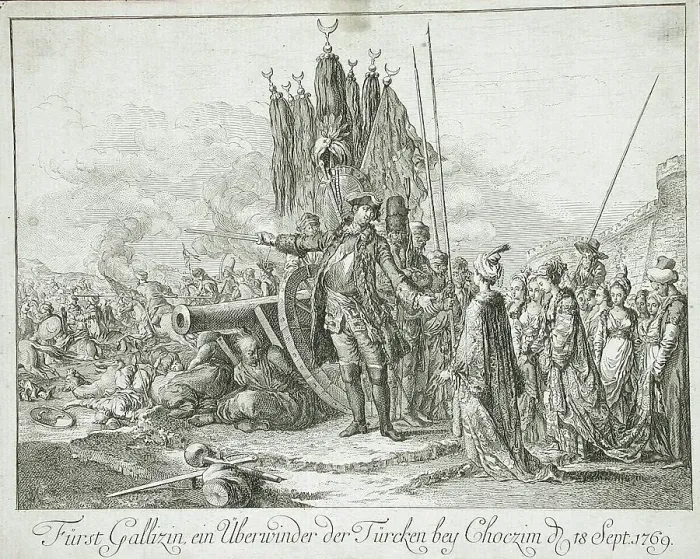 Framed Print : Battle Near Choczim on Sept, 18 1769. Creator: Unknown Framed Print : Battle Near Choczim on Sept, 18 1769. Creator: Unknown