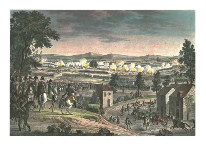 Framed Print : Battle near Lutzen, 2 May 1813, (c1850). Artists: Francois-Louis Couche, Edme Bovinet Framed Print : Battle near Lutzen, 2 May 1813, (c1850). Artists: Francois-Louis Couche, Edme Bovinet