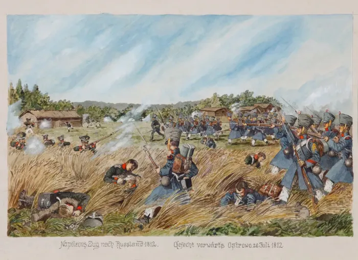 Framed Print : The Battle near Ostrovno on 25 July 1812 Framed Print : The Battle near Ostrovno on 25 July 1812