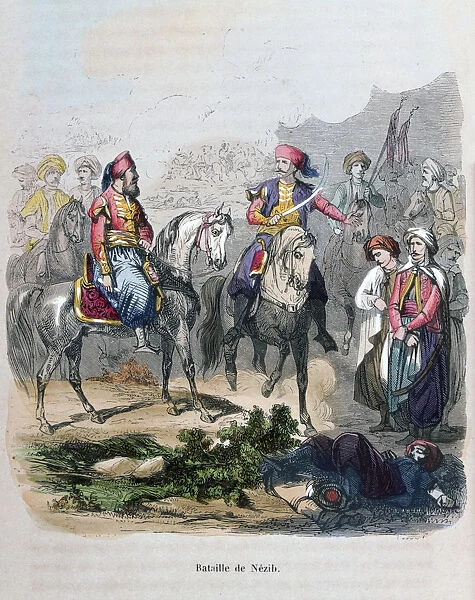 Battle of Nezib, 1839 (1847). Artist: Jean Adolphe Beauce
