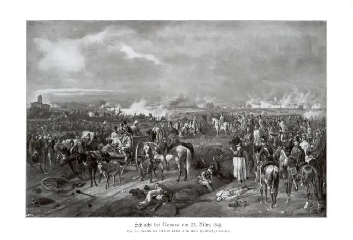Framed Print : Battle of Novara, Italy, 23 March 1849, (1900) Framed Print : Battle of Novara, Italy, 23 March 1849, (1900)
