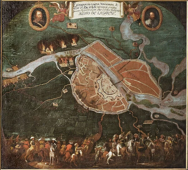 Battle of Novgorod in 1611. Creator: Johan Hammer