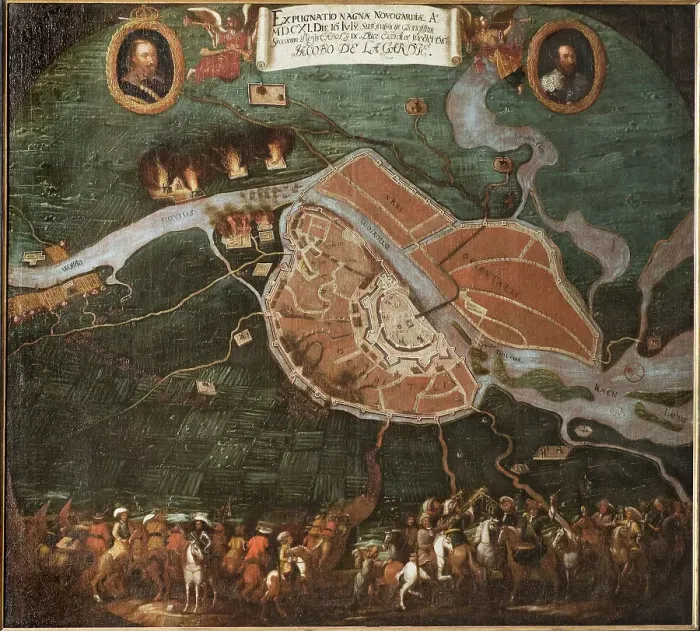 Framed Print : Battle of Novgorod in 1611. Creator: Johan Hammer Framed Print : Battle of Novgorod in 1611. Creator: Johan Hammer