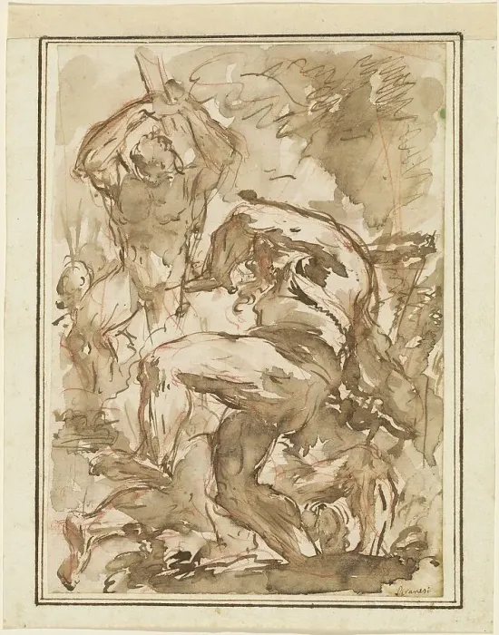 Framed Print : A Battle of Nude Men, 1744 / 1745. Creator: Giovanni Battista Piranesi Framed Print : A Battle of Nude Men, 1744 / 1745. Creator: Giovanni Battista Piranesi