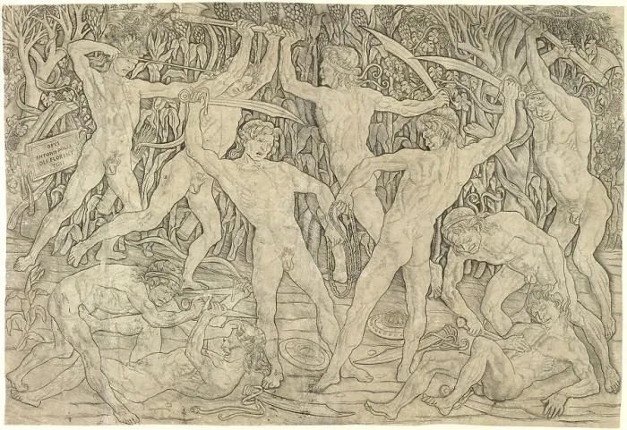 Framed Print : The Battle of the Nudes, 1470s. Artist: Pollaiuolo, Antonio (ca 1431-1498) Framed Print : The Battle of the Nudes, 1470s. Artist: Pollaiuolo, Antonio (ca 1431-1498)