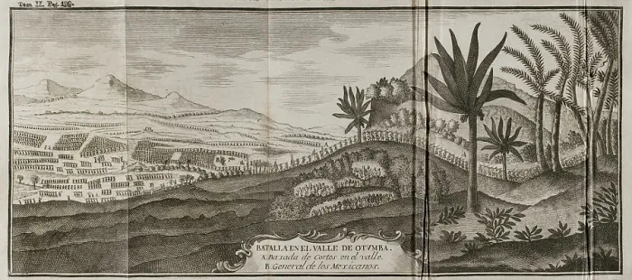Framed Print : Battle of Otumba, (7th July 7, 1520): Cortes forces descending into the valley where the... 1771 Framed Print : Battle of Otumba, (7th July 7, 1520): Cortes forces descending into the valley where the... 1771