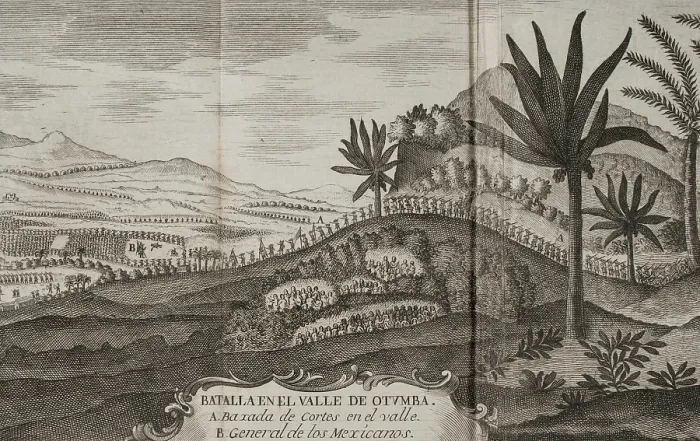 Framed Print : Battle of Otumba, (7th July 7, 1520): Cortes forces descending into the valley where the... 1771 Framed Print : Battle of Otumba, (7th July 7, 1520): Cortes forces descending into the valley where the... 1771