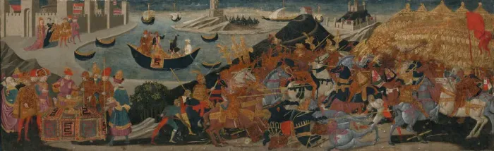 Framed Print : The Battle of Pharsalus and the Death of Pompey, 1455 / 60 Framed Print : The Battle of Pharsalus and the Death of Pompey, 1455 / 60