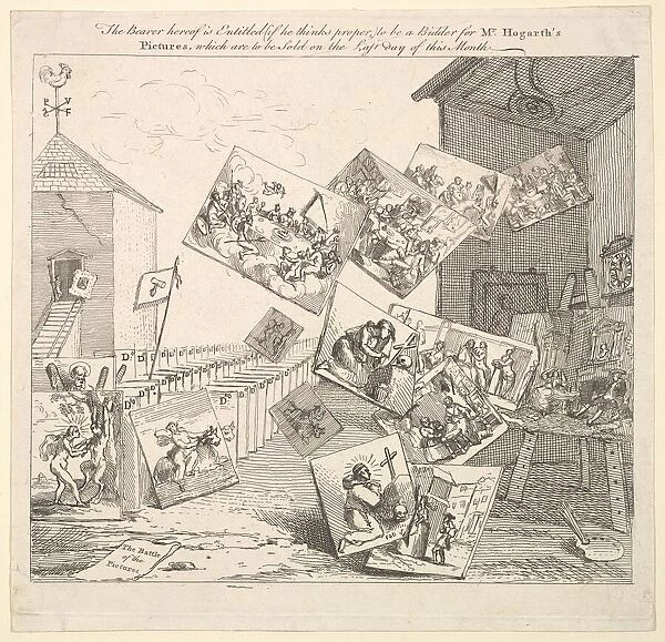 The Battle of the Pictures, 1745. Creator: William Hogarth