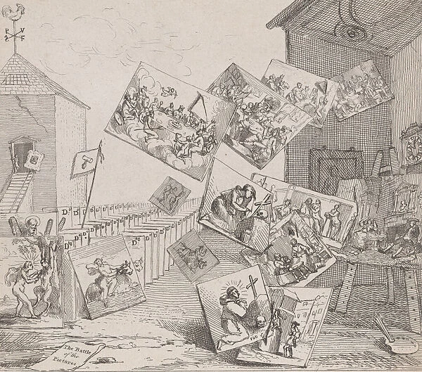 The Battle of the Pictures, 18th century. 18th century. Creator: William Hogarth