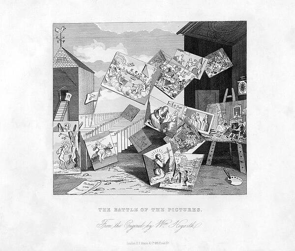 The Battle of the Pictures, 19th century. Artist: William Hogarth