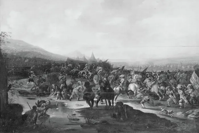 Framed Print : Battle Piece, 1645-1670. Creator: Jacob Weyer Framed Print : Battle Piece, 1645-1670. Creator: Jacob Weyer