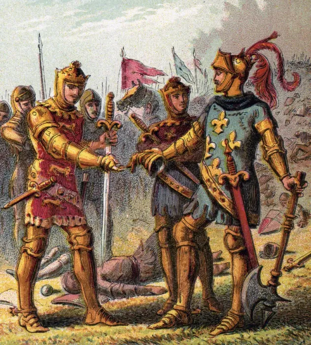 Framed Print : Battle At Poitiers, 1356, (c1850) Framed Print : Battle At Poitiers, 1356, (c1850)