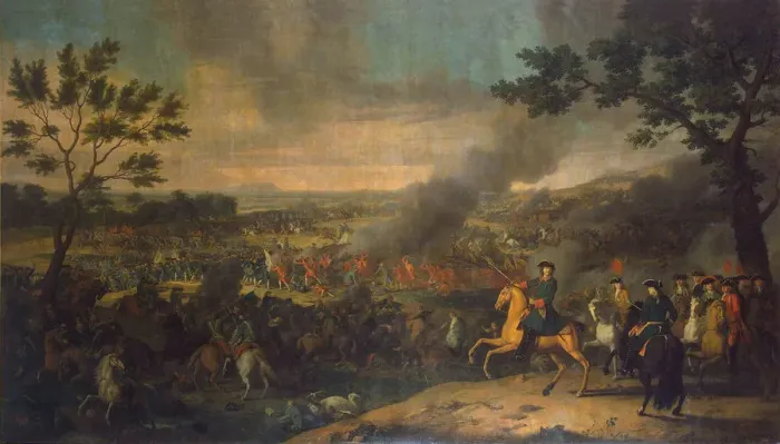 Framed Print : The Battle of Poltava on 27th June 1709, 1717-1718 Framed Print : The Battle of Poltava on 27th June 1709, 1717-1718
