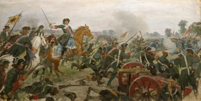 Framed Print : The Battle of Poltava. Artist: Vladimirov, Ivan Alexeyevich (1869-1947) Framed Print : The Battle of Poltava. Artist: Vladimirov, Ivan Alexeyevich (1869-1947)