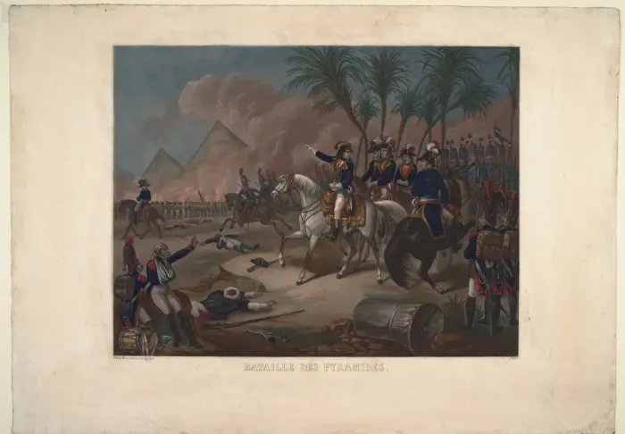 Framed Print : The Battle of the Pyramids, 1800. Artist: Anonymous Framed Print : The Battle of the Pyramids, 1800. Artist: Anonymous