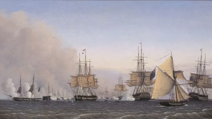 Framed Print : The Battle of Rheden on 2 April 1801, 1828-1832. Creator: Emil Normann Framed Print : The Battle of Rheden on 2 April 1801, 1828-1832. Creator: Emil Normann