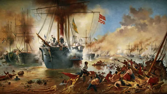 Framed Print : The Battle of the Riachuelo, 1882-1883 Framed Print : The Battle of the Riachuelo, 1882-1883