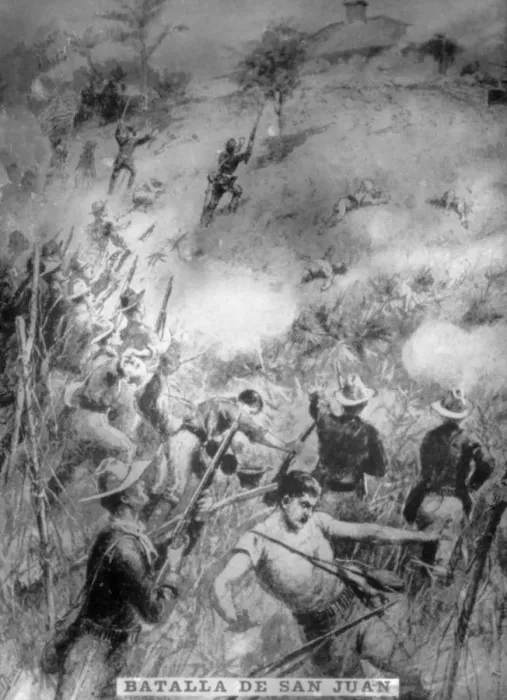 Framed Print : The battle of Saint John, (1898), 1920s Framed Print : The battle of Saint John, (1898), 1920s