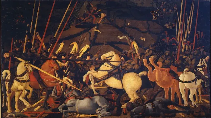 Framed Print : The Battle of San Romano, c. 1440. Artist: Uccello, Paolo (1397-1475) Framed Print : The Battle of San Romano, c. 1440. Artist: Uccello, Paolo (1397-1475)