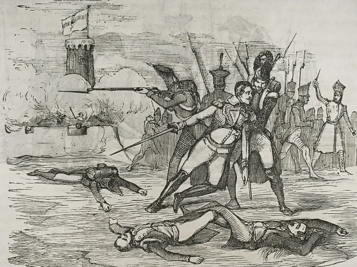 Framed Print : Battle of Santa Cruz de Tenerife, July 25, 1797, (1851). Creator: Unknown Framed Print : Battle of Santa Cruz de Tenerife, July 25, 1797, (1851). Creator: Unknown