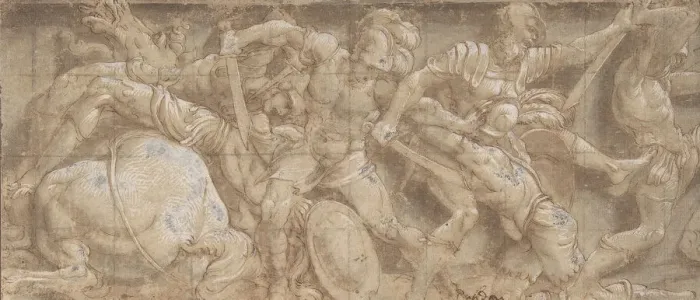 Framed Print : Battle Scene, 1511-87. Creator: Lelio Orsi Framed Print : Battle Scene, 1511-87. Creator: Lelio Orsi