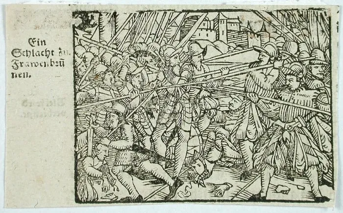 Framed Print : Battle Scene, 16th century. Creator: Unknown Framed Print : Battle Scene, 16th century. Creator: Unknown