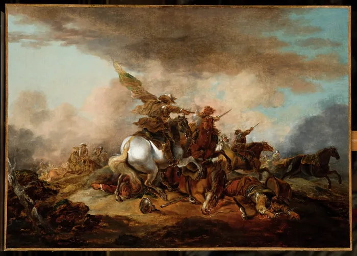 Framed Print : Battle Scene, before 1802. Creator: Aleksandr Orlovsky Framed Print : Battle Scene, before 1802. Creator: Aleksandr Orlovsky