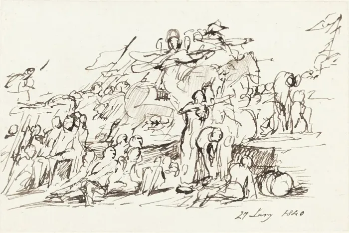 Framed Print : Battle Scene, 1840. Creator: David Wilkie Framed Print : Battle Scene, 1840. Creator: David Wilkie