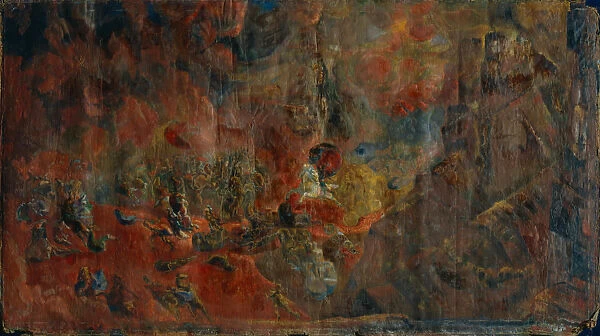 Battle Scene, 1912. Artist: Yakulov, Georgi Bogdanovich (1884-1928)
