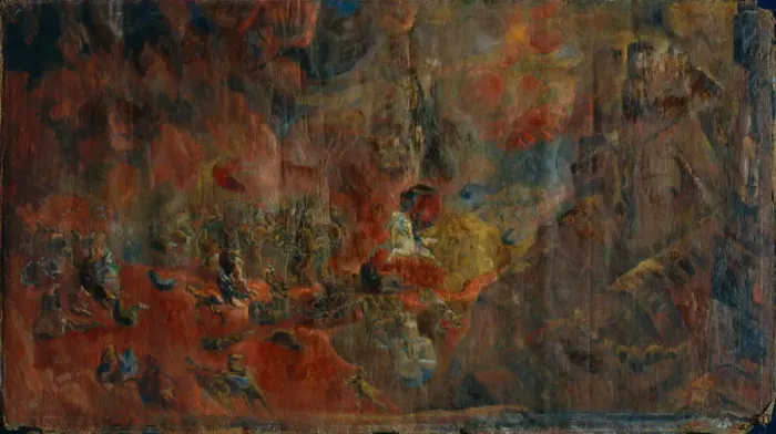 Framed Print : Battle Scene, 1912. Artist: Yakulov, Georgi Bogdanovich (1884-1928) Framed Print : Battle Scene, 1912. Artist: Yakulov, Georgi Bogdanovich (1884-1928)