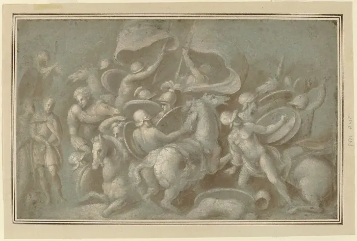 Framed Print : Battle Scene. Creator: Biagio Pupini Framed Print : Battle Scene. Creator: Biagio Pupini