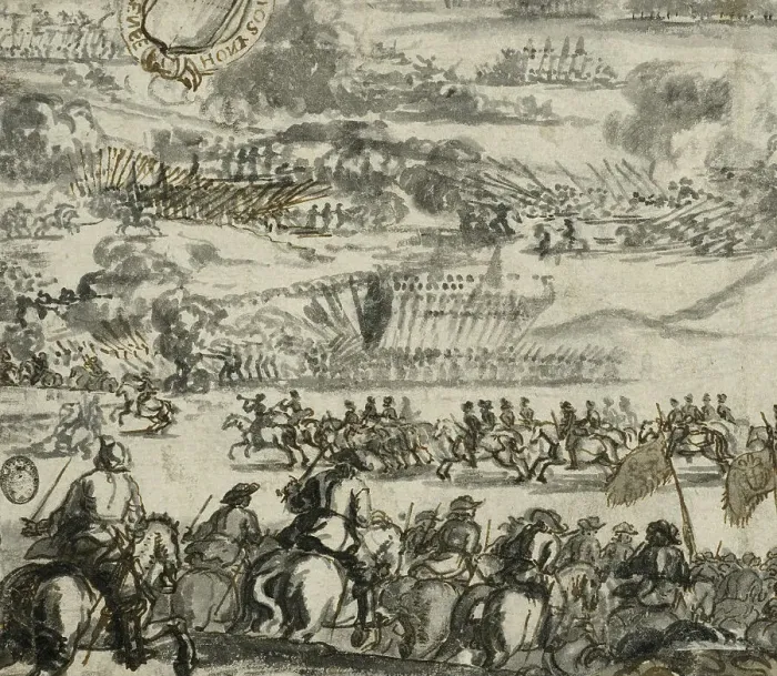 Framed Print : Battle scene. Creator: Romeyn de Hooghe Framed Print : Battle scene. Creator: Romeyn de Hooghe