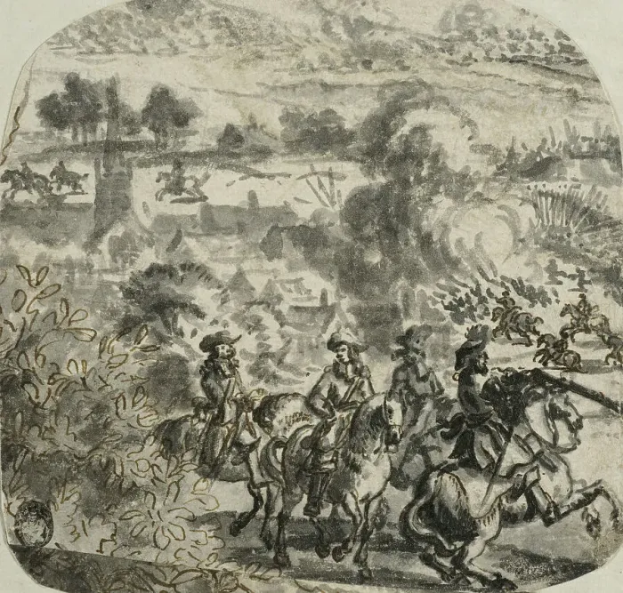Framed Print : Battle scene. Creator: Romeyn de Hooghe Framed Print : Battle scene. Creator: Romeyn de Hooghe