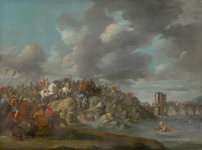 Framed Print : Battle Scene I, 1730-1750. Creator: Unknown Framed Print : Battle Scene I, 1730-1750. Creator: Unknown
