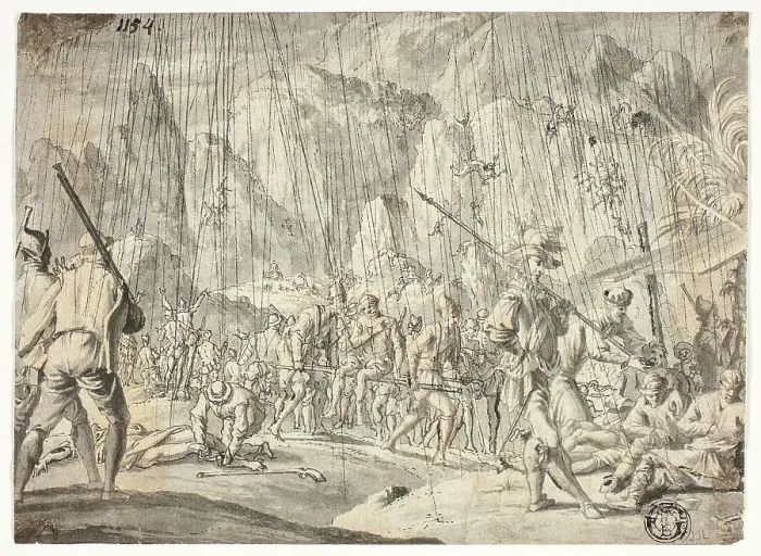 Framed Print : Battle Scene, n.d. Creator: Jan Luyken Framed Print : Battle Scene, n.d. Creator: Jan Luyken