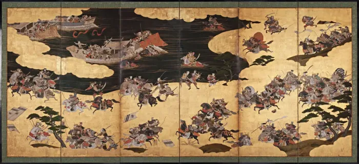 Framed Print : Battle scenes from the Tale of Heike (Heike Monogatari), First third of 17th cen Artist: Anonymous Framed Print : Battle scenes from the Tale of Heike (Heike Monogatari), First third of 17th cen Artist: Anonymous