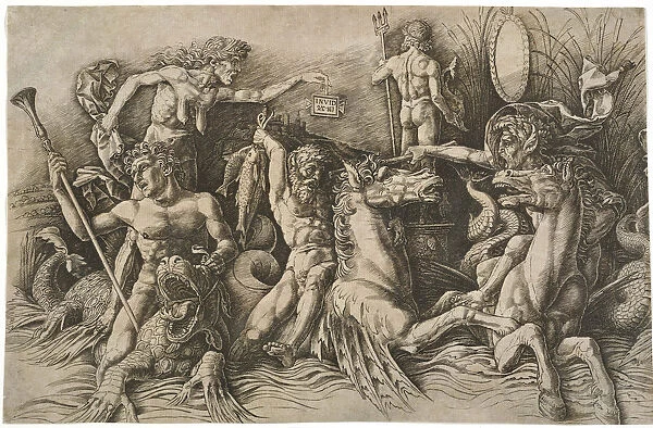 The Battle of the Sea Gods, ca 1475. Artist: Mantegna, Andrea (1431-1506)
