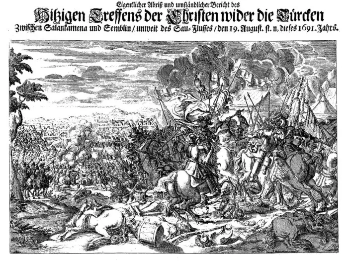 Framed Print : The Battle of Slankamen on August 19, 1691. Artist: Azelt (Atzelt), Johann (1654-1692) Framed Print : The Battle of Slankamen on August 19, 1691. Artist: Azelt (Atzelt), Johann (1654-1692)