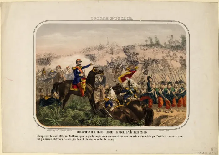 Framed Print : The Battle of Solferino, 1859. Artist: Anonymous Framed Print : The Battle of Solferino, 1859. Artist: Anonymous