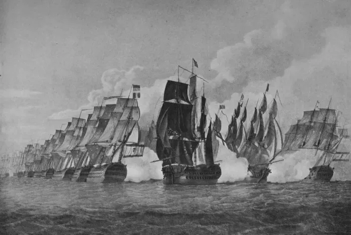 Framed Print : Battle of St Vincent, c1798. Artist: Jaheel Brenton Framed Print : Battle of St Vincent, c1798. Artist: Jaheel Brenton