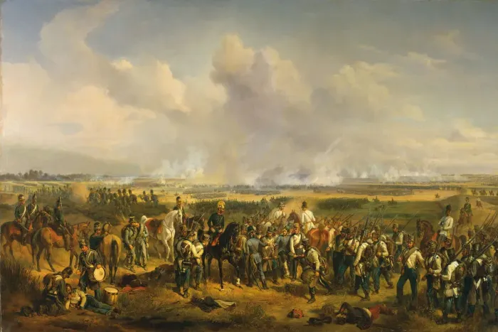 Framed Print : The Battle of Sz?reg on 5 August 1849, 1853. Creator: Adam, Albrecht (1786-1862) Framed Print : The Battle of Sz?reg on 5 August 1849, 1853. Creator: Adam, Albrecht (1786-1862)