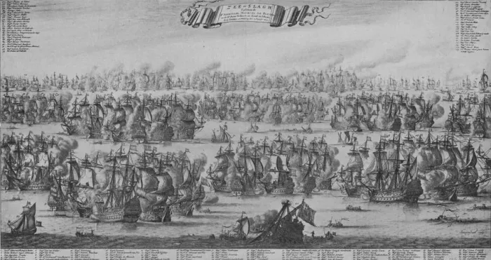Framed Print : The Battle of the Texel, c1700. Artist: Bastiaen Stopendael Framed Print : The Battle of the Texel, c1700. Artist: Bastiaen Stopendael