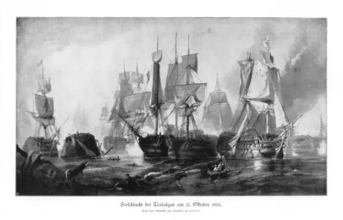 Framed Print : Battle of Trafalgar, 21 October 1805 (1900) Framed Print : Battle of Trafalgar, 21 October 1805 (1900)