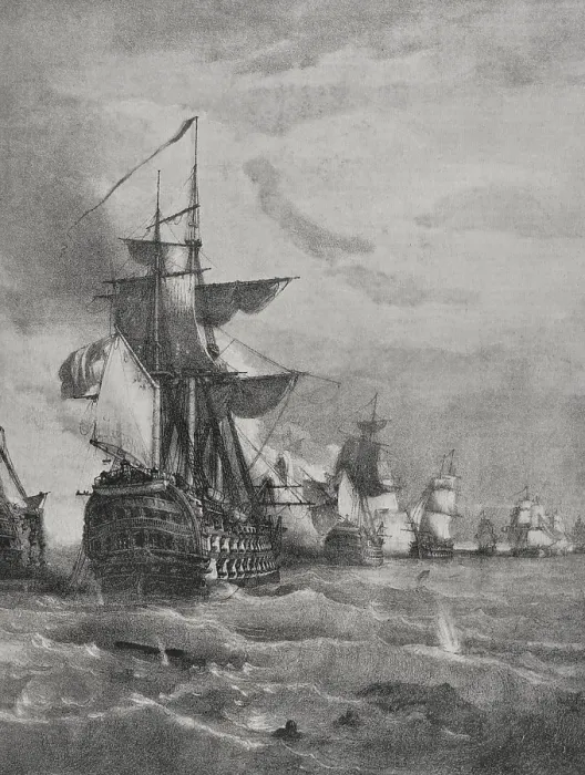 Framed Print : Battle of Trafalgar (October 21, 1805), 1898. Creator: Unknown Framed Print : Battle of Trafalgar (October 21, 1805), 1898. Creator: Unknown