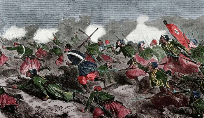 Framed Print : Battle of Turbigo, Second Italian War of Independence, 3 june 1859. Creator: Dumont Framed Print : Battle of Turbigo, Second Italian War of Independence, 3 june 1859. Creator: Dumont